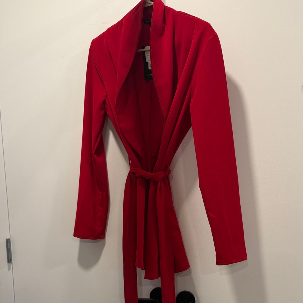 Fashion Nova Vibrant Red Blazer Jacket